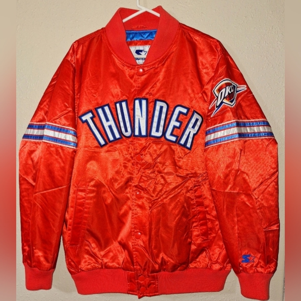 STARTER Red Satin Thunder Jacket